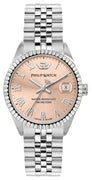 Philip Watch Swiss Made Caribe Stainless Steel Pink Dial Quartz R8253597578 100m Women's Watch