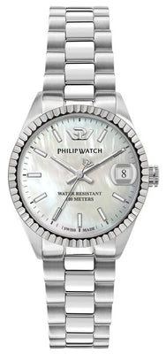 Philip Watch Swiss Made Caribe Stainless Steel White Dial Quartz R8253597581 100m Women's Watch