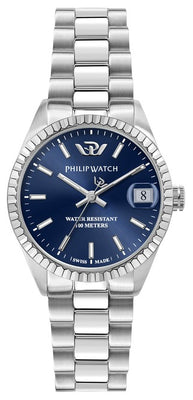 Philip Watch Swiss Made Caribe Urban Stainless Steel Blue Sunray Dial Quartz R8253597590 100m Women's Watch