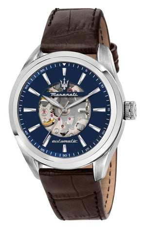 Maserati Traguardo Blue Skeleton Dial Automatic R8821112005 100m Men's Watch