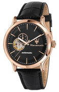 Maserati Epoca Black Open Heart Dial Automatic R8821118009 100m Men's Watch