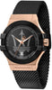 Maserati Potenza Stainless Steel Mesh Black Dial Quartz R8853108010 100m Men's Watch