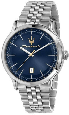 Maserati Epoca Stainless Steel Blue Dial Quartz R8853118021 100m Men's Watch