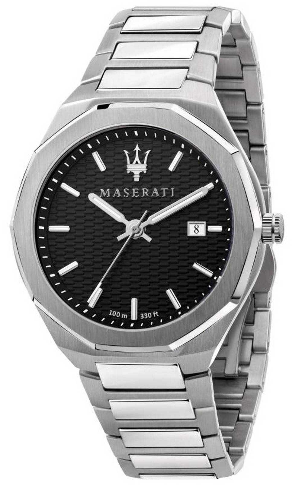 Maserati Stile Black Dial Stainless Steel Quartz R8853142003 100m Men's Watch