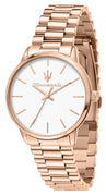 Maserati Royale Rose Gold Tone Stainless Steel White Dial Quartz R8853147506 Women's Watch