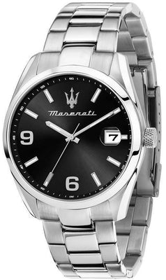 Maserati Attrazione Stainless Steel Black Dial Quartz R8853151007 Men's Watch