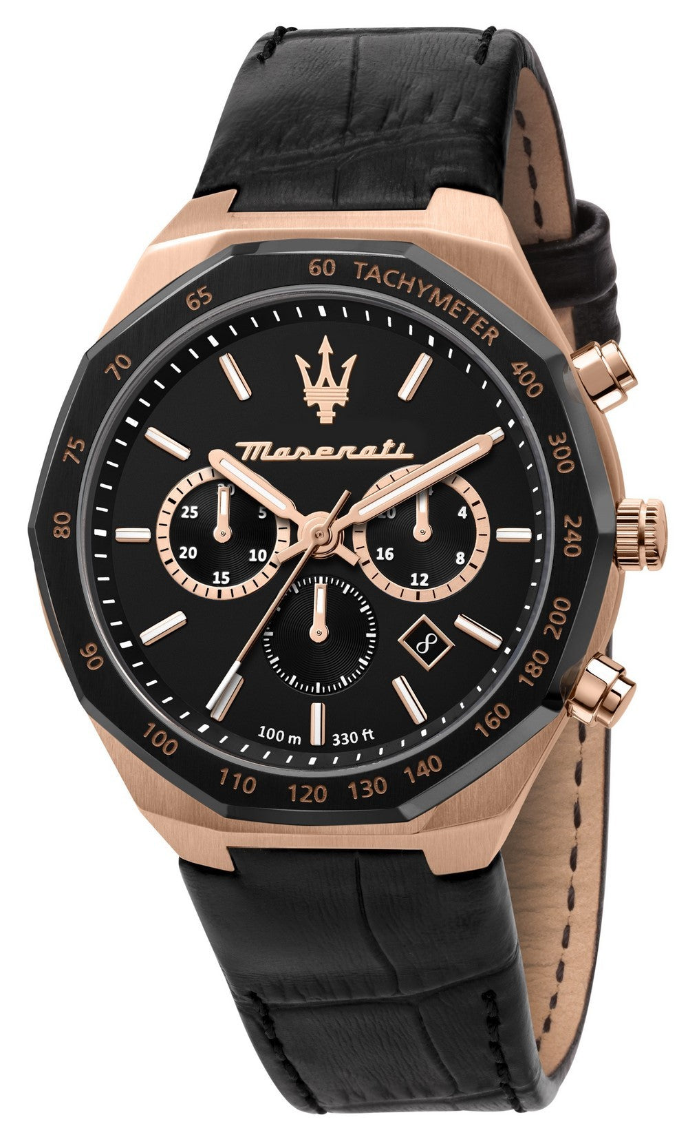 Maserati Stile Chronograph Black Matt Dial Quartz R8871642001 100m Men's Watch