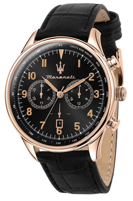 Maserati Tradizione Chronograph Black Sunray Dial Quartz R8871646001 100m Men's Watch