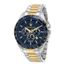 Maserati Traguardo Limited Edition Chronograph Two Tone Stainless Steel Blue Dial Quartz R8873612046 100m Men's Watch