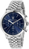 Maserati Epoca Chronograph Stainless Steel Blue Dial Quartz R8873618024 100m Men's Watch