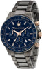 Maserati Sfida Chronograph Stainless Steel Blue Dial Quartz R8873640001 100m Men's Watch