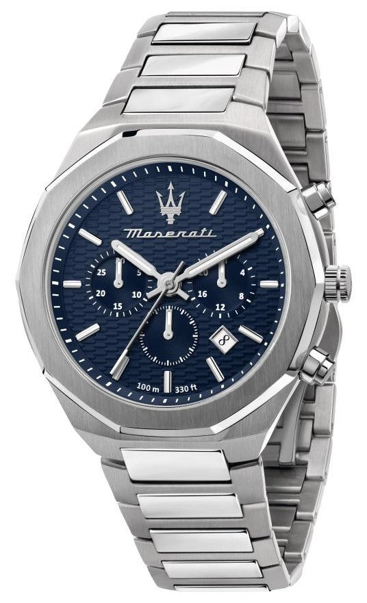 Maserati Stile Chronograph Blue Dial Quartz R8873642006 100m Men's Watch