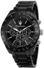 Maserati Traguardo Chronograph Stainless Steel Black Dial Diver's Quartz R8873650001 200m Men's Watch