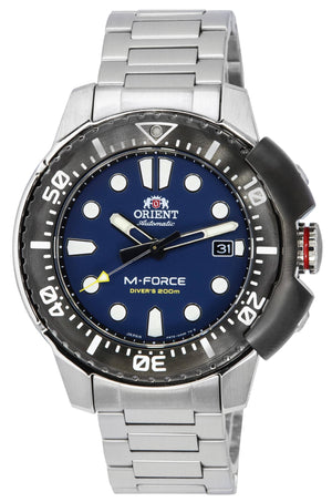 Orient M-force Ac0l Sports Stainless Steel Blue Dial Automatic Diver's Ra-ac0l07l00b 200m Men's Watch