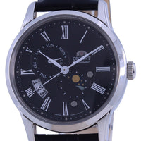 Orient Sun  Moon Black Dial Leather Strap Automatic Ra-ak0010b00c Men's Watch