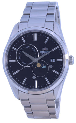 Orient Sun  Moon Black Dial Stainless Steel Automatic Ra-ak0307b00c Men's Watch