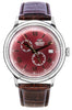 Orient Bambino Gmt Version 8 Leather Strap Red Dial Automatic Ra-ak0705r10b Men's Watch