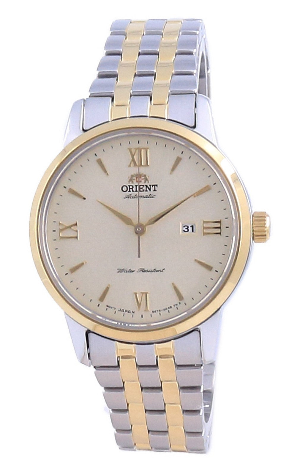 Orient Contemporary Champagne Dial Two Tone Stainless Steel Automatic Ra-nr2001g10b Women's Watch