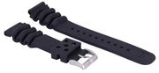 Black Rubber Strap 22mm