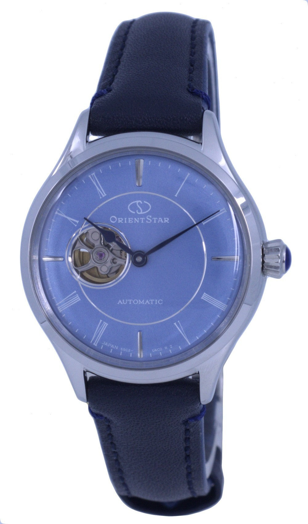 Orient Star Open Heart Analog Blue Dial Automatic Re-nd0012l00b Women's Watch