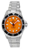 Ratio Freediver Sapphire Stainless Steel Orange Dial Automatic Rtf045 200m Men's Watch