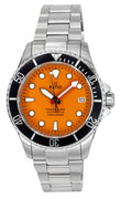 Ratio Freediver Sapphire Stainless Steel Orange Dial Automatic Rtf045 200m Men's Watch