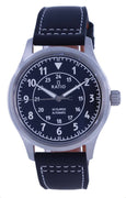 Ratio Skysurfer Pilot Black Sunray Dial Leather Automatic Rts314 200m Men's Watch