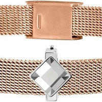 Morellato Sensazioni Rose Gold Tone Stainless Steel Mesh Sajt70 Women's Bracelet