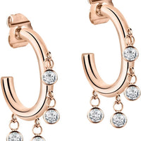 Morellato Cerchi Rose Gold Tone Stainless Steel Sakm54 Women's Earring