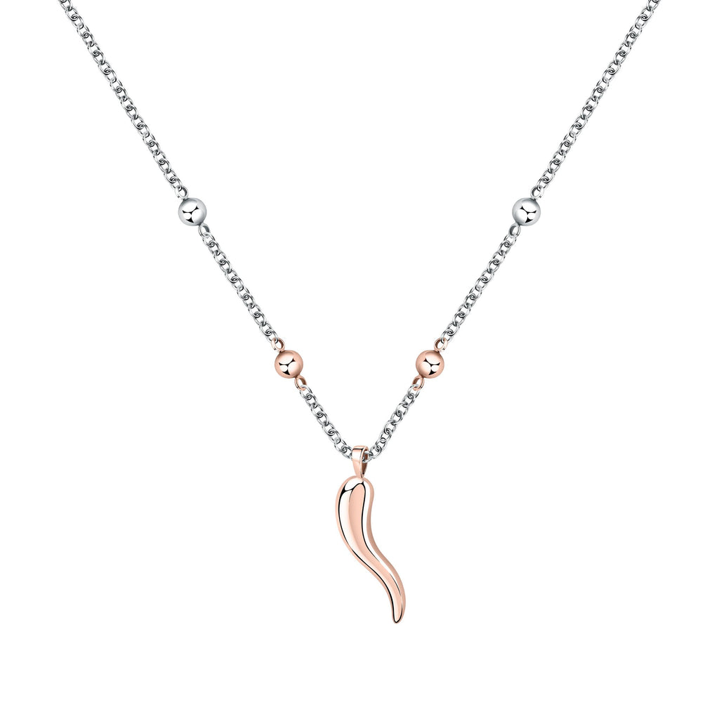 Morellato Istanti Rose Gold Tone Stainless Steel Necklace Savz04 For Women