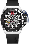 Mazzucato Rim Sub Black And Silver Skeleton Dial Automatic Dive Sk1-bl 100m Men's Watch