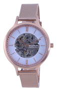 Skagen Anita Skeleton Mother Of Pearl Dial Automatic Skw2960 Women's Watch