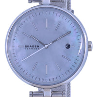 Skagen Karolina Mother Of Pearl Dial Stainless Steel Solar Skw2979 Women's Watch