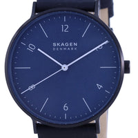 Skagen Aaren Naturals Blue Dial Leather Strap Quartz Skw6727 Men's Watch