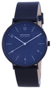 Skagen Aaren Naturals Blue Dial Leather Strap Quartz Skw6727 Men's Watch