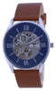 Skagen Holst Blue Skelton Dial Leather Strap Automatic Skw6736 Men's Watch