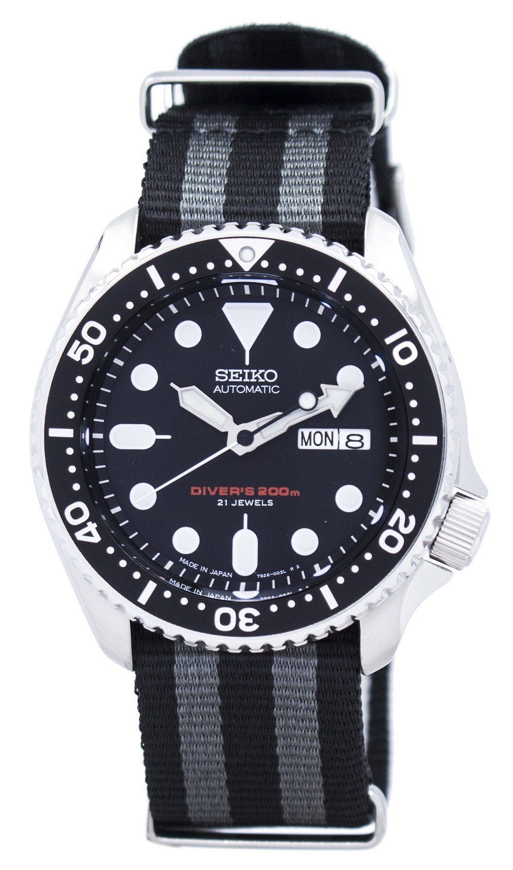 Seiko Automatic Diver's Nato Strap 200m Skx007j1-nato1 Men's Watch