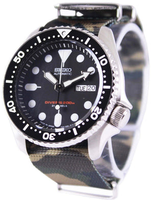 Seiko Automatic Diver's 200m Army Nato Strap Skx007j1-nato5 Men's Watch