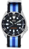 Seiko Black Dial Automatic Diver's Skx007k1-var-nato20 200m Men's Watch