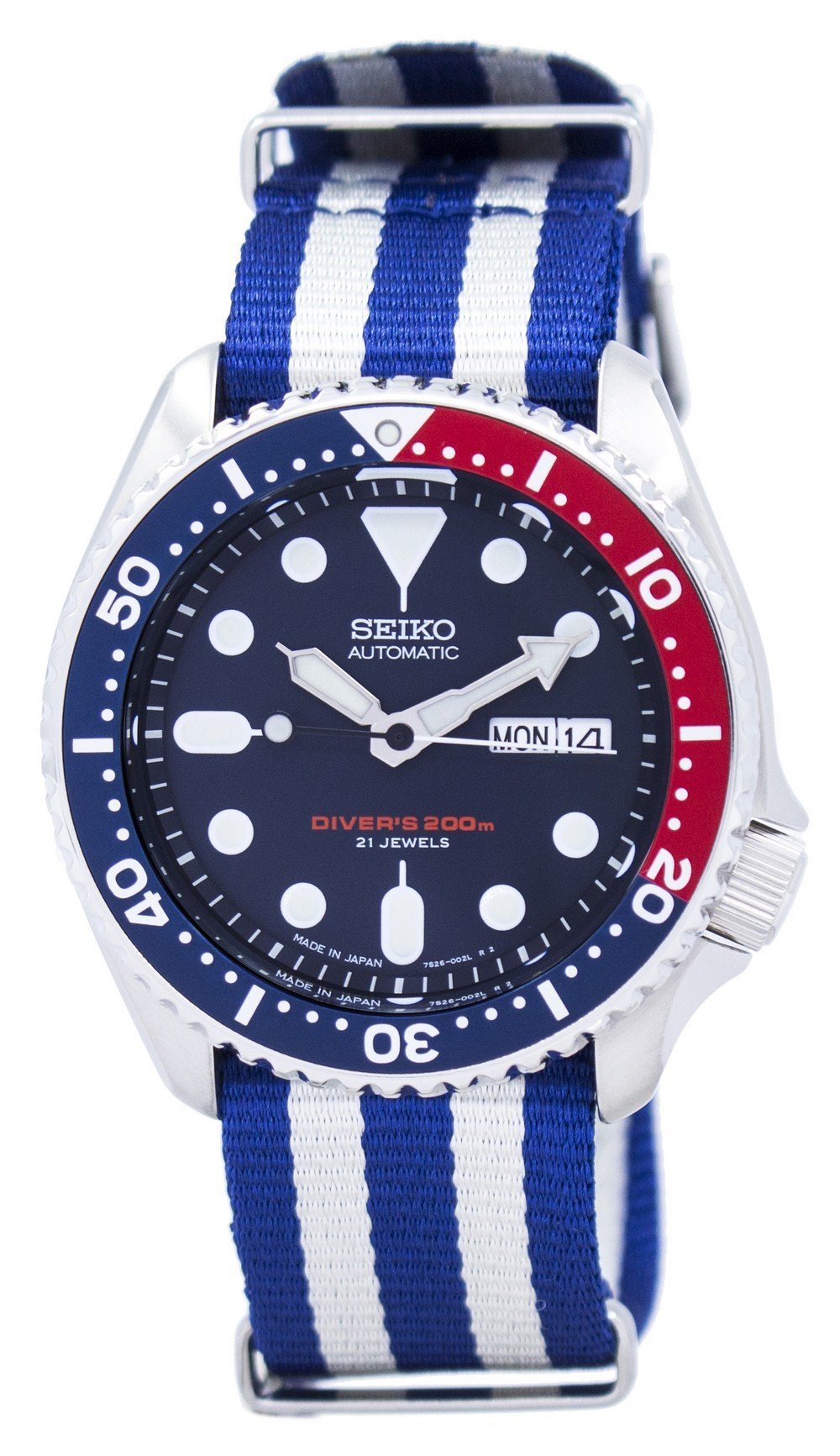 Seiko Automatic Diver's 200m Nato Strap Skx009j1-nato2 Men's Watch