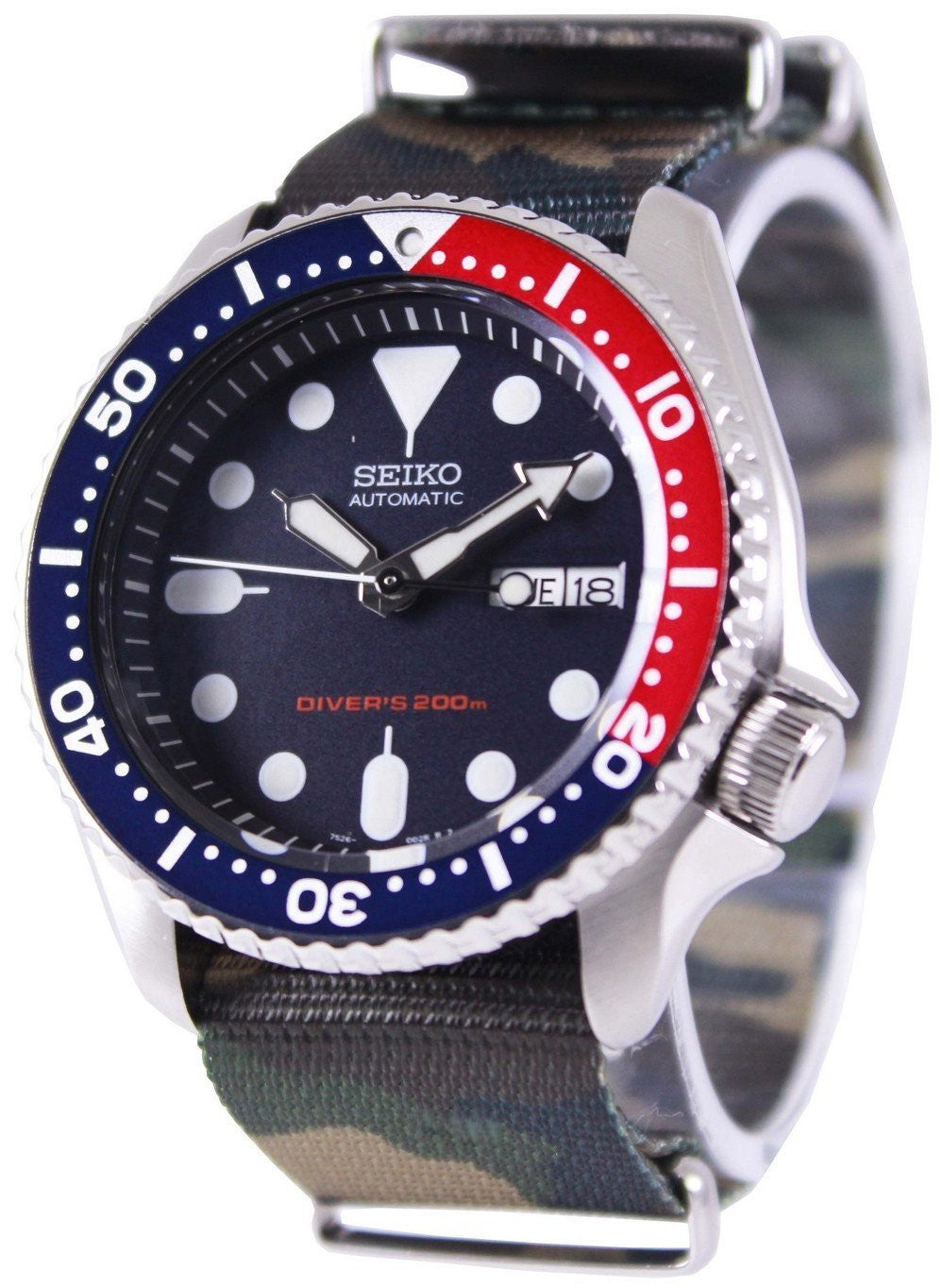 Seiko Automatic Diver's 200m Army Nato Strap Skx009k1-nato5 Men's Watch