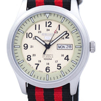 Seiko 5 Sports Military Automatic Japan Made Nato Strap Snzg07j1-nato3 Men's Watch