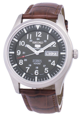 Seiko 5 Sports Automatic Ratio Brown Leather Snzg09k1-ls7 Men's Watch