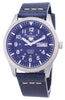 Seiko 5 Sports Snzg11j1-ls15 Automatic Dark Blue Leather Strap Men's Watch