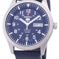 Seiko 5 Sports Snzg11k1-var-ls15 Automatic Dark Blue Leather Strap Men's Watch