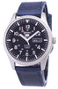 Seiko 5 Sports Snzg15k1-ls13 Automatic Dark Blue Leather Strap Men's Watch