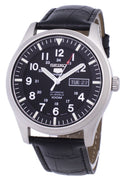 Seiko 5 Sports Automatic Ratio Black Leather Snzg15k1-ls6 Men's Watch