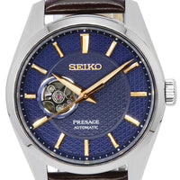 Seiko Presage Sharp Edged Midnight Blue Open Heart Dial Automatic Spb311 Spb311j1 Spb311j 100m Men's Watch