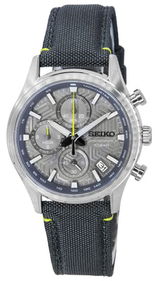 Seiko Conceptual Chronograph Nylon Strap Grey Dial Quartz Ssb423p1 100m Men's Watch