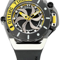 Mazzucato Rim Scuba Yellow Reversible Twin Dial Automatic Sub01-bk115 100m Men's Watch